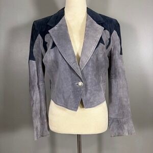 Vintage Pioneer Wear Suede Leather Western Crop Jacket Blazer Women M Rockabilly